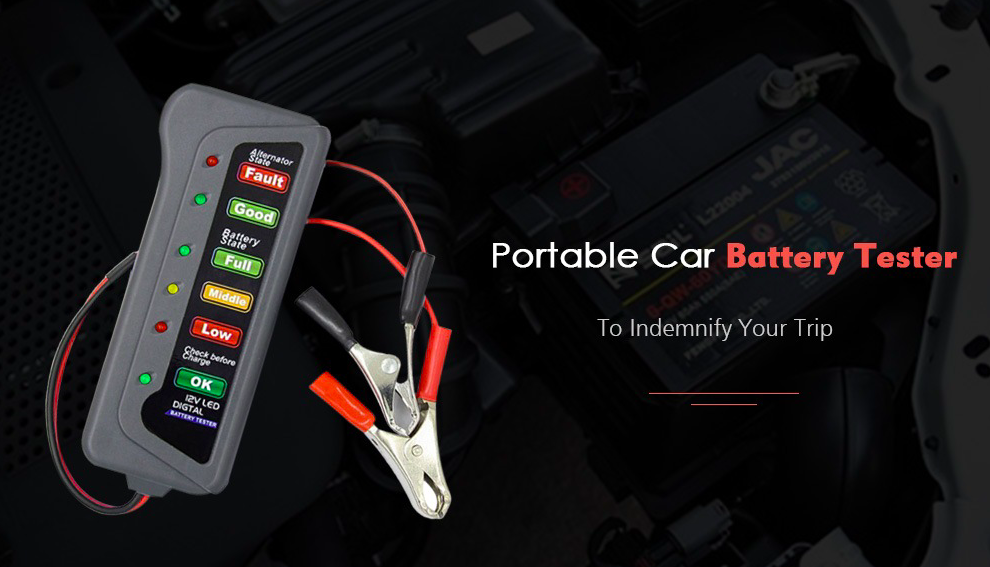 Kaisal Testeur Batterie 12v 24v Indicateur Charge Voiture Capacité