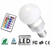 Ampoule à Led de différentes couleurs avec télécommande Ampoule à Led de différentes couleurs avec télécommande